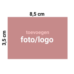 Taart Logo 8,5x3,5 cm