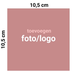 Taart Logo Vierkant 10,5 cm