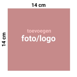 Taart Logo Vierkant 14 cm