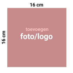 Taart Logo Vierkant 16 cm