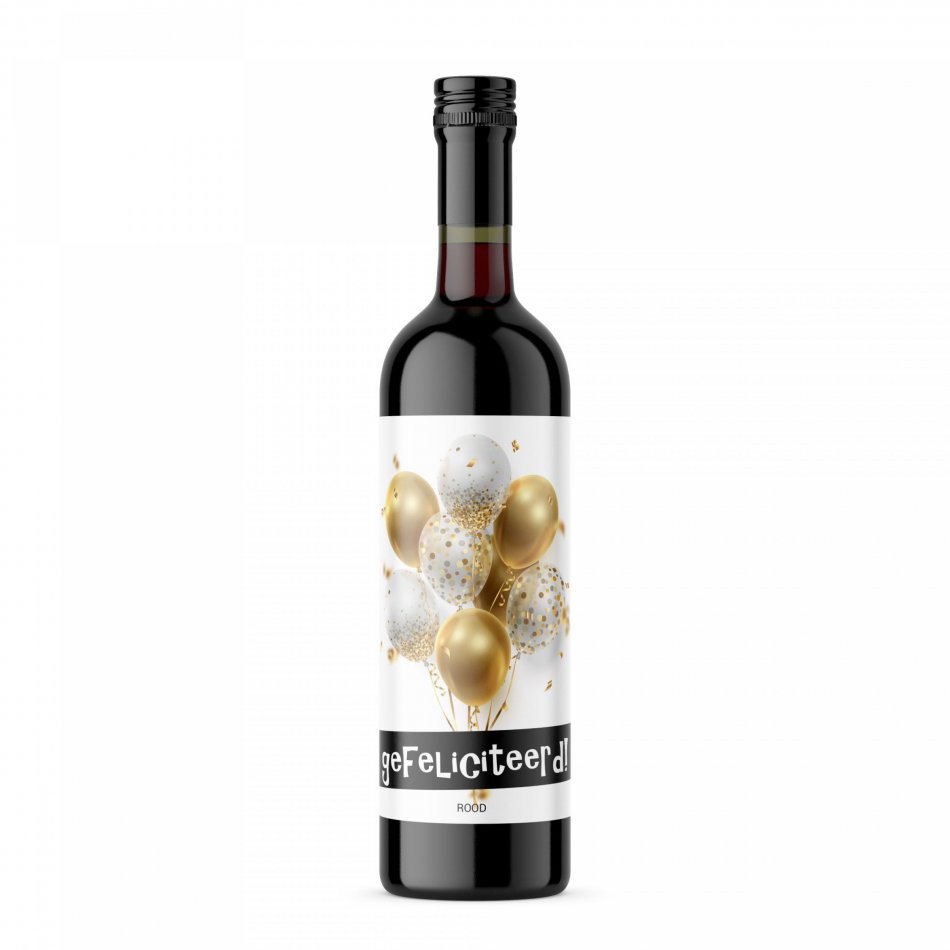 Gefeliciteerd! - Rood